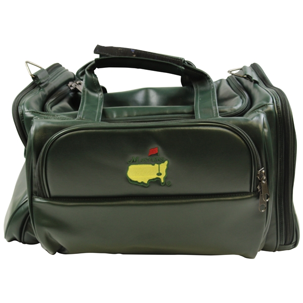 Masters Logo Dk Green Large Leather Duffel Bag