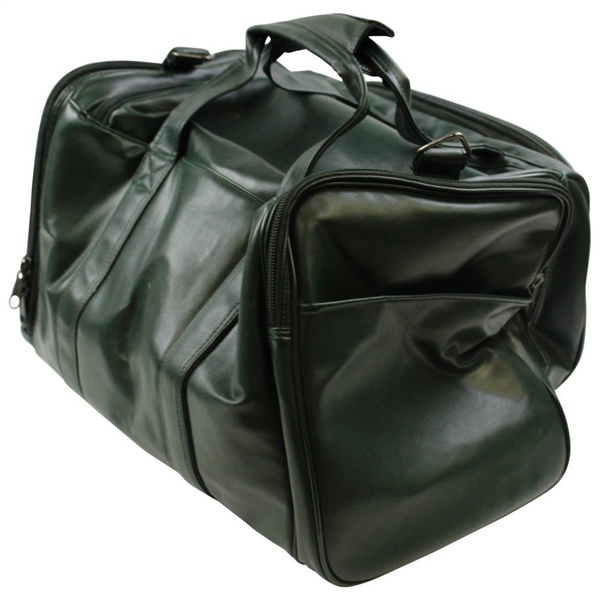 Masters Logo Dk Green Large Leather Duffel Bag