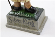 Silver King Golf Ball Mini Statue