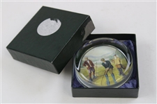 Roger Lascelles Clocks Of London Golfers Photo Paperweight