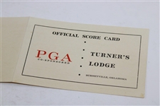 1961 Waco Turner's PGA Open Turner's Lodge PGA Co-Sponsored Official Scorecard