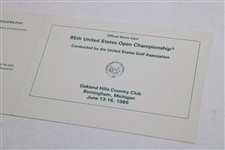 1985 US Open at Oakland Hills Official Scorecard