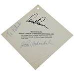 Arnold Palmer & Chris Schenkel Signed 1970 'Arnie' Golf Exhibition Ticket No. 29 JSA ALOA
