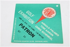 Arnold Palmer & Chris Schenkel Signed 1970 'Arnie' Golf Exhibition Ticket No. 29 JSA ALOA