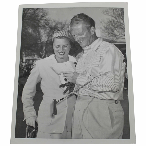 Craig Wood Reviewing Scorecard After 1941 Masters Win Photo