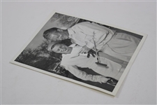 Craig Wood Reviewing Scorecard After 1941 Masters Win Photo