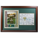 Tiger Woods, Jack Nicklaus, Gary Player & Others Signed 2005 Presidents Cup Framed Display FULL JSA #Z69392