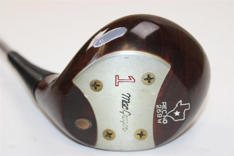 Hal Sutton's Personal Match Used MacGregor Texas Logo Rec No. 269W Byron Nelson Driver