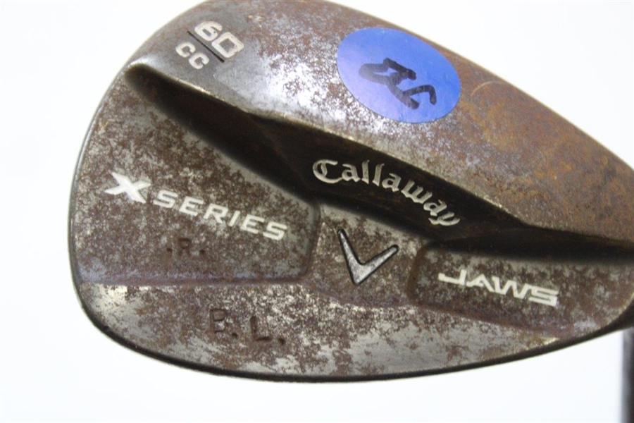 Bernhard Langer's Personal Match Used Callaway X Series Jaws B.L. 60 Degree Lob Wedge