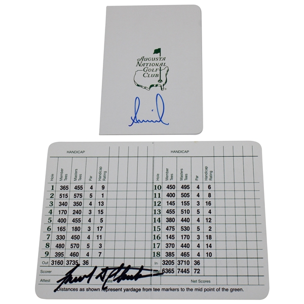 Frank Toledo Strongman Stranahan & Annika Sorenstam Signed ANGC Scorecards JSA ALOA
