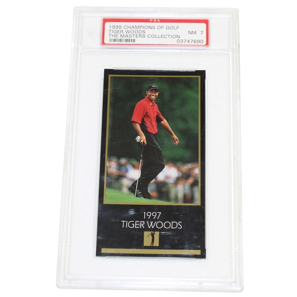 Tiger Woods 1998 Champions of Golf Masters Collection Card PSA #03747690 NM 7