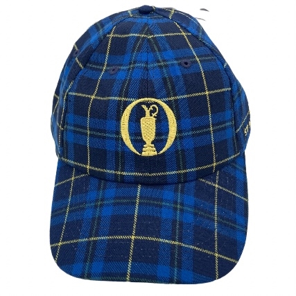 2022 Open Championship Claret Jug Blue And Gold Tartan Hat - 150Th