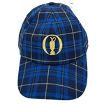 2022 Open Championship Claret Jug Blue And Gold Tartan Hat - 150Th