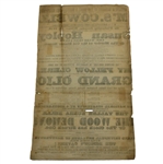 1842 Original Musselburgh Golf Club Advertisement - Possibly World's Oldest Poster