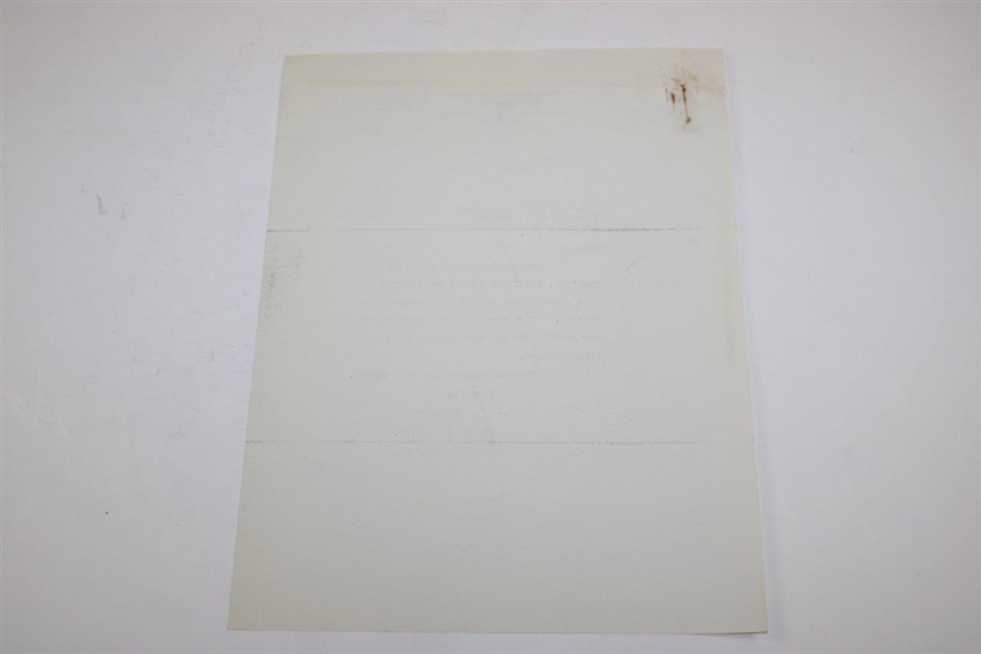 Bobby Jones Signed 1947 Typed Letter to Ed Dudley on Jones, Williams & Dorsey Letterhead 10/20 JSA ALOA