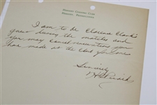 Henry 'HG' Picard Signed 1935 Handwritten Letter to George Jacobus on Hershey CC Letterhead 9/3 JSA ALOA