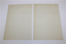 Henry 'HG' Picard Signed 1935 Handwritten Letter to George Jacobus on Hershey CC Letterhead 9/3 JSA ALOA