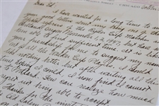 Chick Evans Signed 1947 Handwritten Letter to Ed Dudley on Beloit Dairy Co. Letterhead 10/21 JSA ALOA