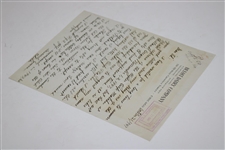 Chick Evans Signed 1947 Handwritten Letter to Ed Dudley on Beloit Dairy Co. Letterhead 10/21 JSA ALOA