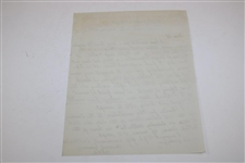 Chick Evans Signed 1947 Handwritten Letter to Ed Dudley on Beloit Dairy Co. Letterhead 10/21 JSA ALOA