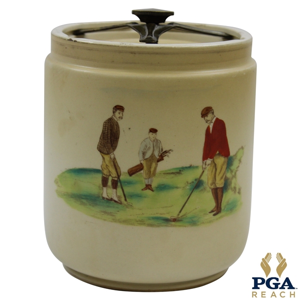 Carlton Ware Far & Sure Ceramic Barrel with Lid - W&R Stoke on Trent