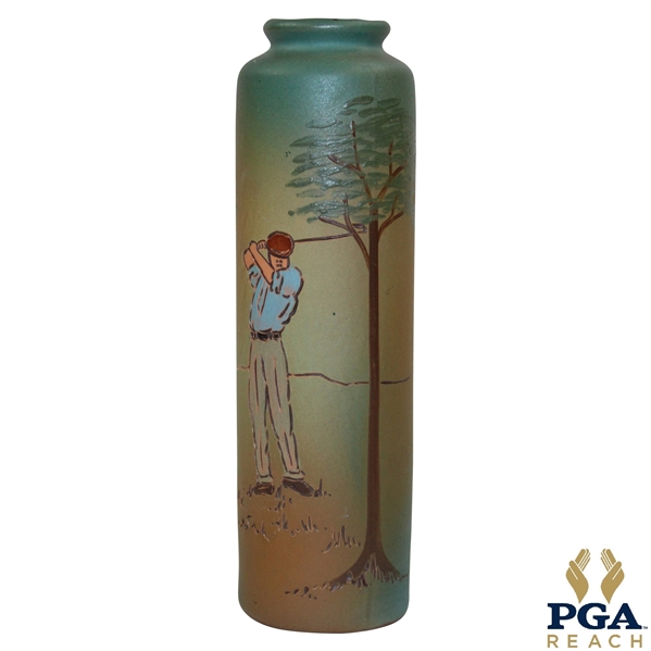 Ceramic Post-Swing Golfer Vase