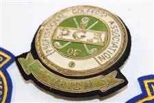 Six (6) PGA Member Crests (Florida, Senior, Member) with a WGA Member Crest