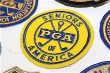 Six (6) PGA Member Crests (Florida, Senior, Member) with a WGA Member Crest