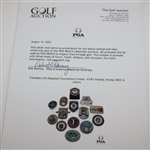 Fourteen (14) Assorted Tournament Crests - AT&T Pebble, Honda, NEC & others