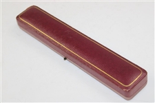 Pair of Gold Tone Long Golf Club Pins in Original Box