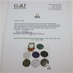 Eight (8) PGA Championship Contestant Badges - 1941, 1944, 1946, 1949-1951, 1953 & 1986