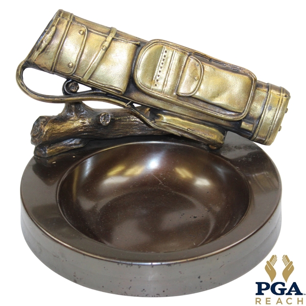 Classic Golf Bag on Log Themed Ash Tray