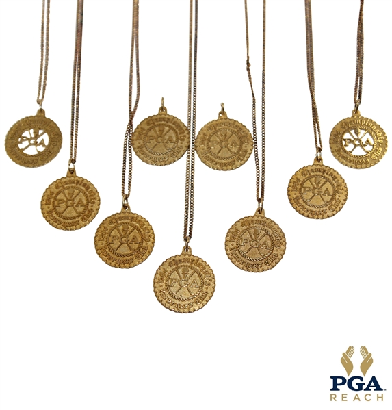 Eight (8) 1986 PGA Championship at Inverness Necklaces
