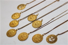 Eight (8) 1986 PGA Championship at Inverness Necklaces