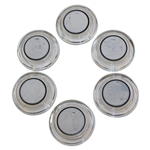 Six (6) Small Golf Themed Glass Ashtrays with Golf Cartoons 