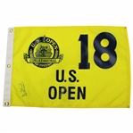 Ernie Els Signed 1997 US Open at Congressional Yellow Screen Flag JSA ALOA