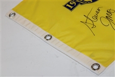 Steve Jones Signed 1996 US Open at Oakland Hills Yellow Screen Flag BECKETT #AA13724