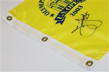 Jim Furyk Signed 2003 US Open at Olympia Fields Yellow Screen Flag BECKETT #AA26379