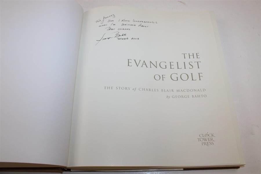 2002 'The Evangelist of Golf (Story of C.B. Macdonald)' Book Signed by Author G. Hahto