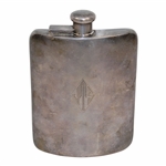 Sterling Silver Hand Etched Pocket Monogrammed Flask 