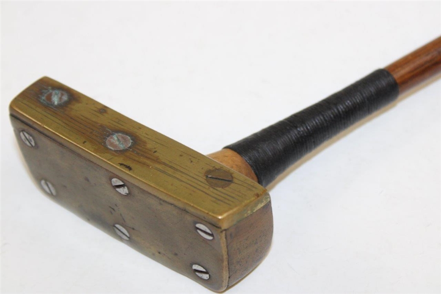 Donald Ross Hickory Shaft Putter With Inscription On Top Of Putter “D J Ross”