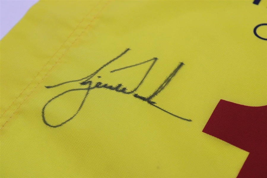Tiger Woods Signed 2006 The OPEN at Royal Liverpool Flag #UDA SHO45998