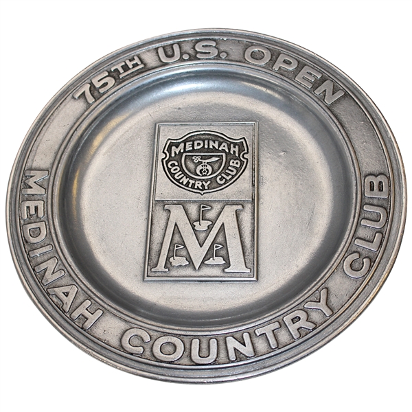 1975 US Open at Medinah Country Club Pewter Plate