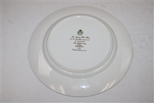 1985 The Ryder Cup at The Belfry Ltd Ed Aynlsey Wall Blue with Gold 'Trophy' Porcelain Plate