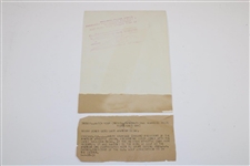 Bobby Jones, Avery Brundage & H.H. Ramsey Present Sullivan Medal 1931 Wire Photo