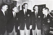 Bobby Jones, Patton, Coe, Hyndman, & Taylor 1958 Walker Cup with Trophy Photograph 