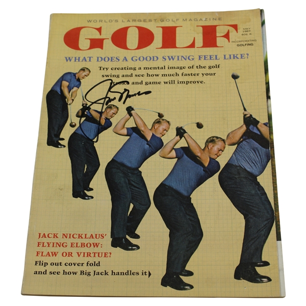 Jack Nicklaus Signed 1967 Golf Swing Sequence Magazine