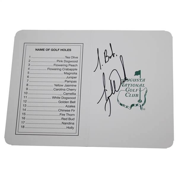 Tiger Woods Signed Augusta National Scorecard Full JSA# YY09665