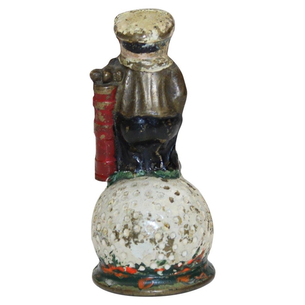 Vintage Hand Painted Brass Caddie Bell