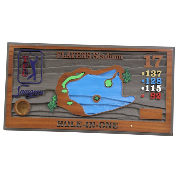 TPC Sawgrass Players Stadium 17th Hole Hole In One Award Plaque